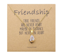 Load image into Gallery viewer, Teardrop Pendant Necklace on Friendship Card
