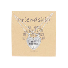 Load image into Gallery viewer, Friendship Pendant Necklace for 2 on Friendship Card
