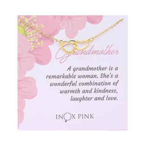 Grandmother Pendant Necklace on Pink Floral Card