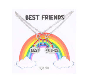 Rainbow Necklace Best Friends on Rainbow Card