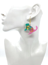 Load image into Gallery viewer, Cat Acrylic Drop Earrings
