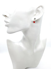 Load image into Gallery viewer, Red Heart Earrings
