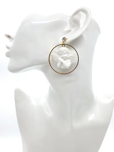 Angel Dangle Earrings Hoop