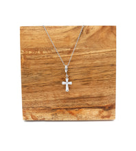 Load image into Gallery viewer, Cross Silver Necklace on Hope Card
