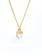 Load image into Gallery viewer, Crystal Cube Pendant Necklace on Congratulations Card
