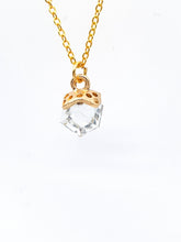 Load image into Gallery viewer, Crystal Cube Pendant Necklace on Friendship Wish Card
