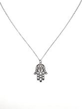 Load image into Gallery viewer, Hamsa Hand Filigree Necklace Pendant
