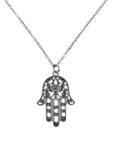 Load image into Gallery viewer, Hamsa Hand Filigree Necklace Pendant
