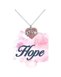 Pink Heart Necklace on Hope Card