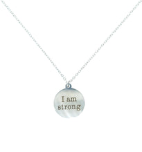 Load image into Gallery viewer, I am Strong Pendant Necklace on Friendship Card
