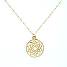 Load image into Gallery viewer, Mandala Pendant Necklace on Forever Summer Card
