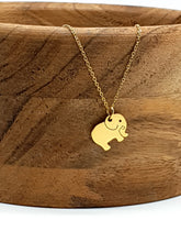 Load image into Gallery viewer, Gold Elephant Necklace Pendant
