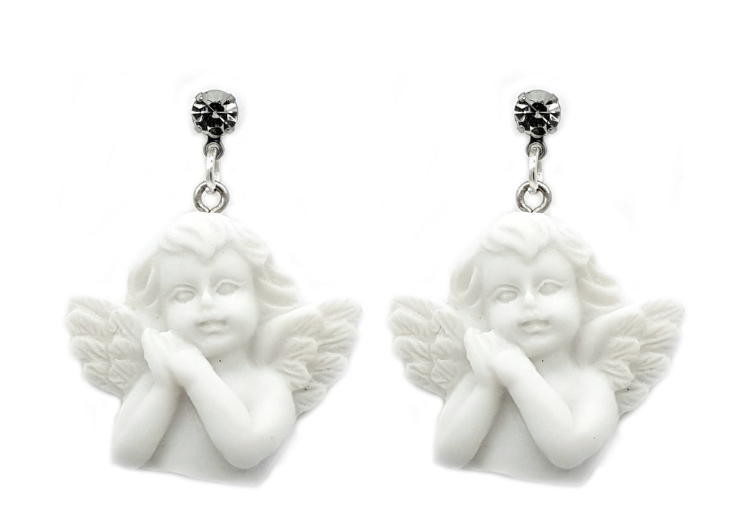 Angel Dangle Resin Earrings