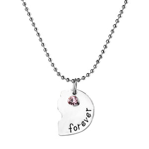 Best Friends Pendant Necklace for 3 on Friendship Card