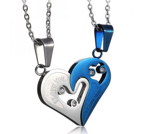 Heart Puzzle Necklace Heart on Friendship Wish Card