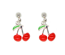 Load image into Gallery viewer, Red Cherry Earrings Drop
