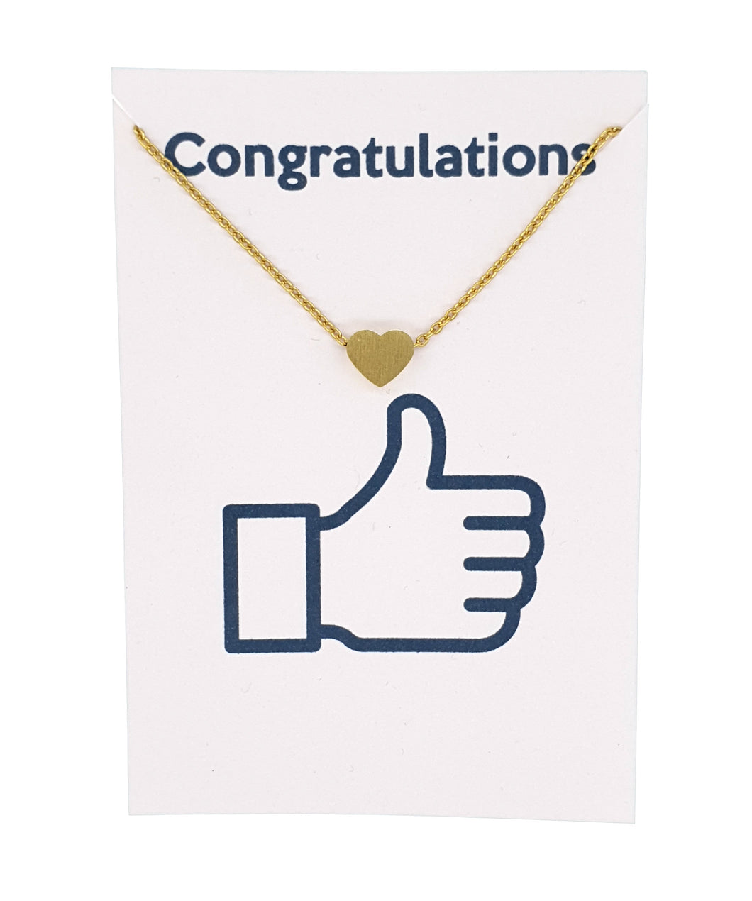 Heart Pendant Necklace on Congratulations Wish Card