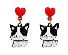 Load image into Gallery viewer, Black Puppy Dangle Earrings
