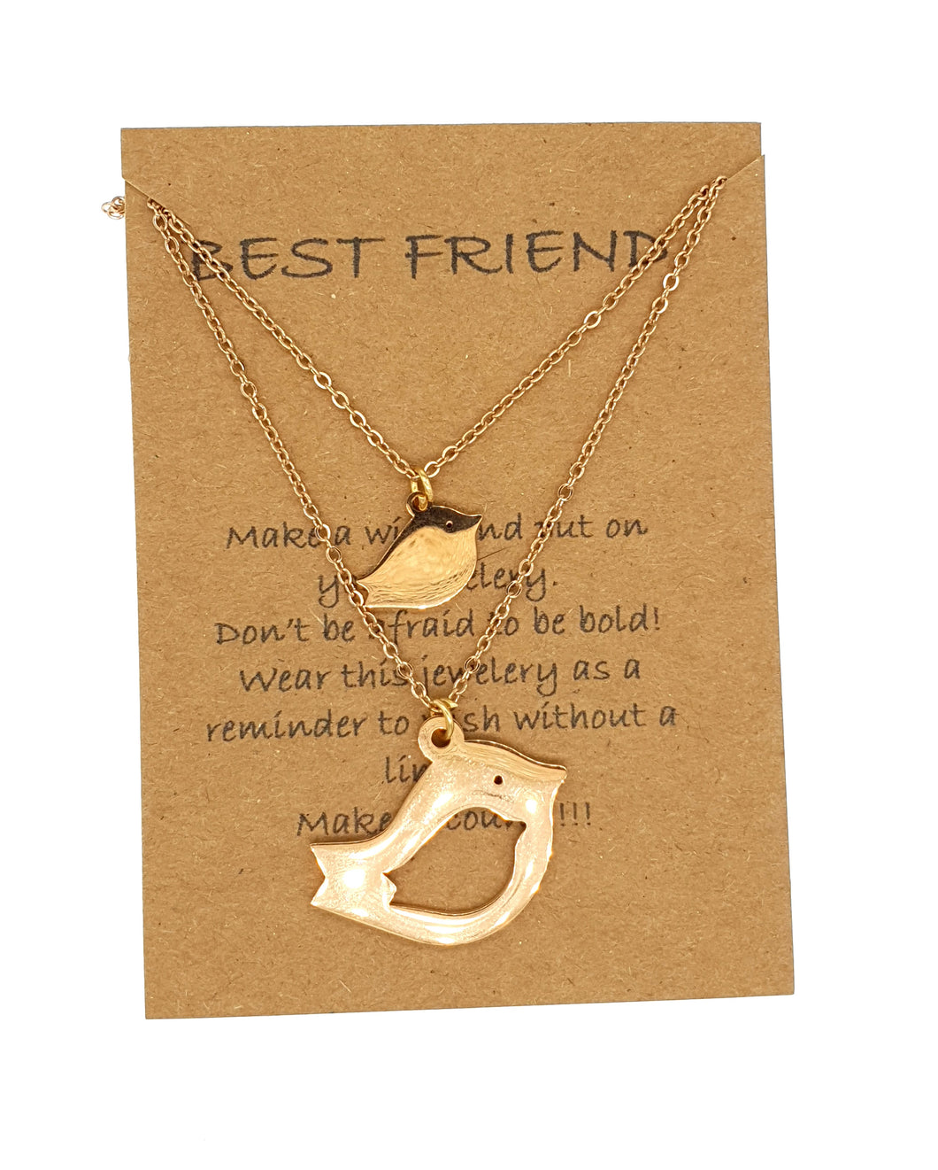 Bird Fiends Necklace Best Friend Wish Card