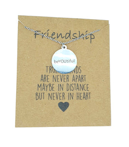 BeYOUtiful Pendant Necklace on Friendship Card