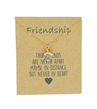 Load image into Gallery viewer, Crystal Cube Pendant Necklace on Friendship Wish Card
