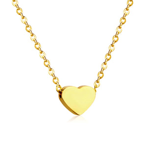 Mother Daughter Gold Heart Necklace Pendant