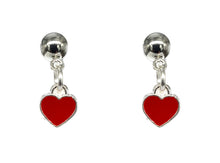 Load image into Gallery viewer, Red Heart Earrings
