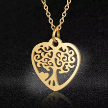 Load image into Gallery viewer, Tree of Life Heart Necklace Pendant
