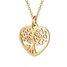 Load image into Gallery viewer, Tree of Life Heart Necklace Pendant
