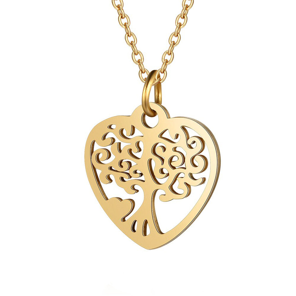 Tree of Life Heart Necklace Pendant