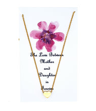 Load image into Gallery viewer, Mother Daughter Gold Heart Necklace Pendant
