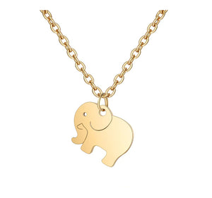 Gold Elephant Necklace Pendant