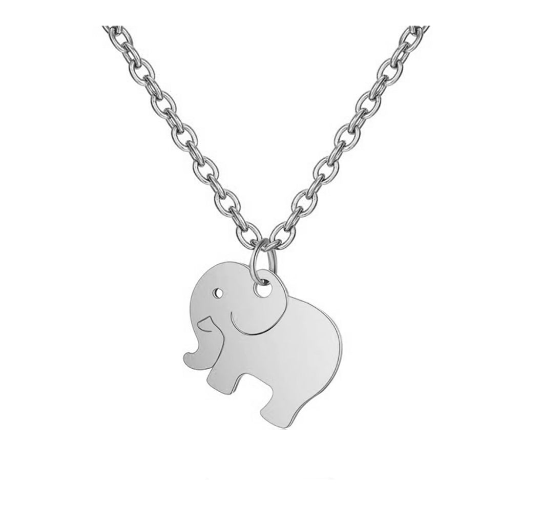 Elephant Silve Stainless Steel Necklace