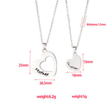 Load image into Gallery viewer, Mother Daughter Two Hearts Necklace Pendant
